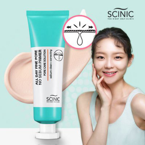 Матирующий праймер для лица Scinic All Day Fine Pore No Sebum Primer, 25мл