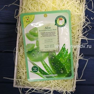 KR/М BEAUUGREEN 3D Green Tea Essence Mask Маска-салфетка д/лица &quot;Зеленый чай&quot;