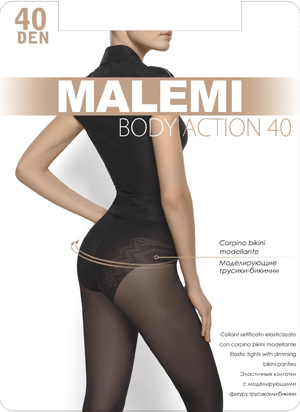 Malemi Эластичные колготки с изящными трусиками-бикини, моделирующими фигуру 40 ден