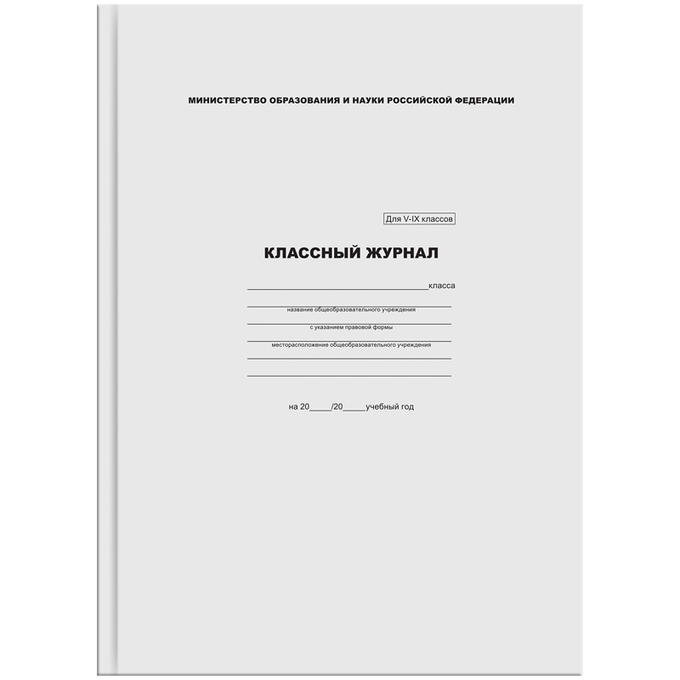 Классный журнал ArtSpace для  5-9 классов, 7БЦ, типографская бумага