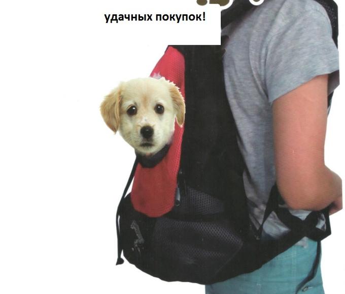 Рюкзак-переноска для животных цвет: ЧЕРНЫЙ + КРАСНЫЙ