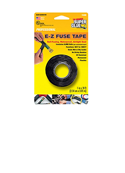 Силиконовая лента E-Z Fuse, черная, 3 м. E-Z Fuse Tape, Black 10ft 2.54in x 3.05m (Super Glue)