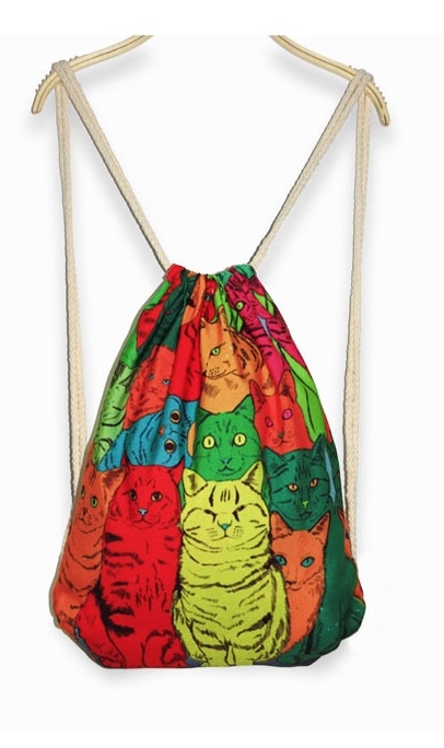 Рюкзак спортивный &quot;Разноцветные коты&quot;