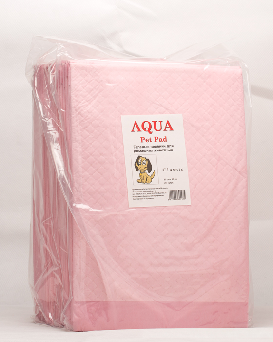 .Пеленки AQUA pet pad ГЕЛЕВЫЕ 60х90см (20шт)*8