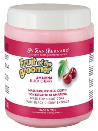 IV SAN BERNARD ISB Fruit of the Groomer Black Cherry Восстанавливающая маска для короткой шерсти с протеинами шелка 250 мл