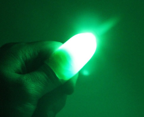 Светящийся силиконовый палец цвет: ЗЕЛЕНЫЙ