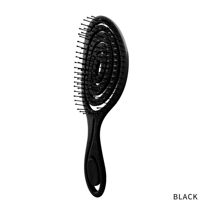 BioAqua Эластичный парикмахерский массажный гребень (черный)