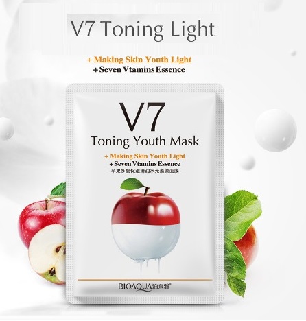 Витаминная маска «BIOAQUA» из серии V7 с экстрактом яблока.