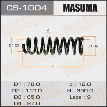 Пружина подвески MASUMA  front HILUX SURF/ KZN185, KDN185