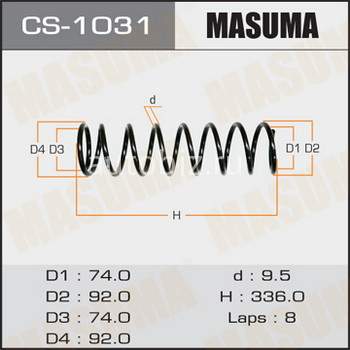 Пружина подвески MASUMA  rear CORSA/ EL53
