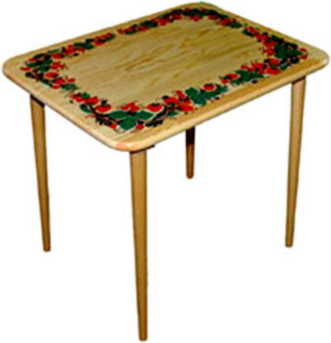 163386--Стол малый с холодной росписью из массива(ягода/цветок) 600*450*520 9