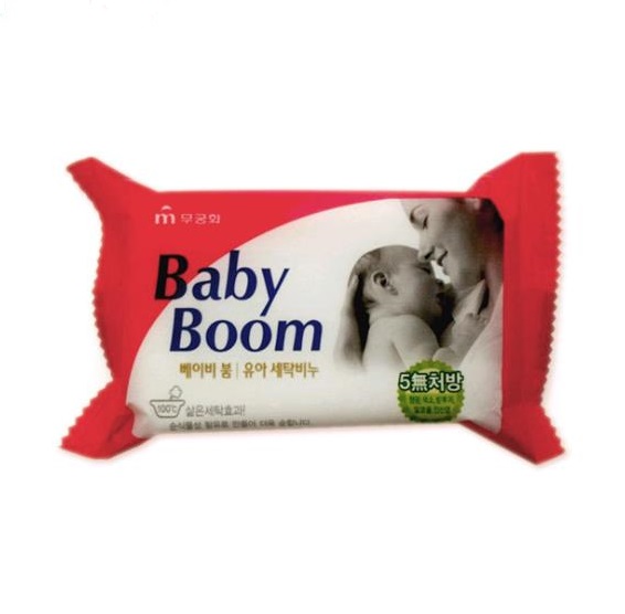 MUKUNGHWA Мыло хозяйственное кусковое - Мыло для стирки детской одежды «Baby Boom» 150 гр