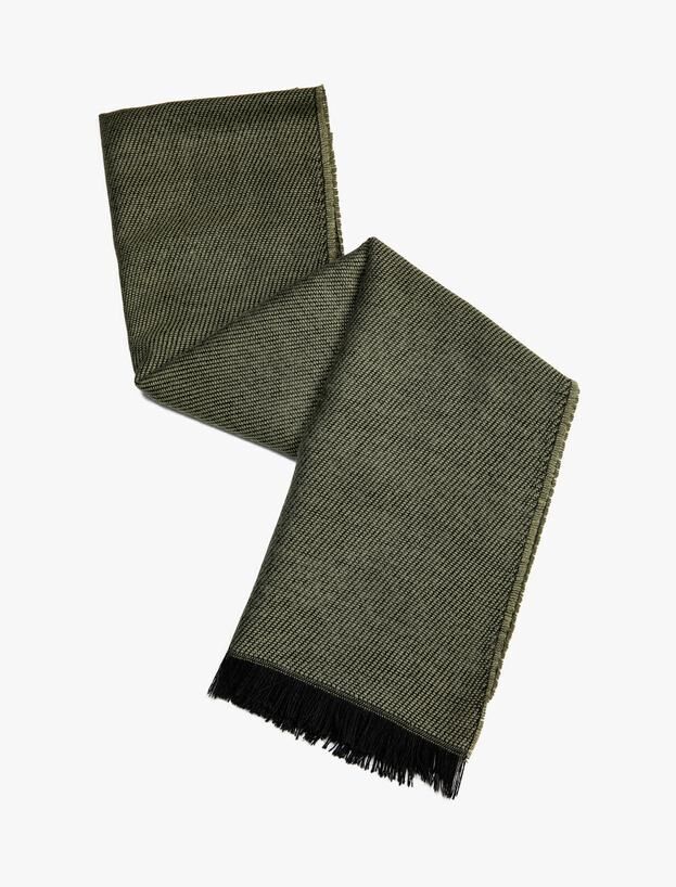 KOTON Мужской базовый длинный шарф с тонкой кисточкой Подробно