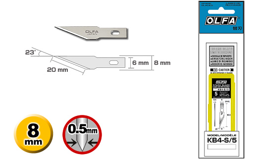 OLFA Лезвия перовые для ножа AK-4