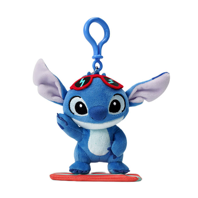 Disney Брелок Stitch (Стич) плюшевый на сноуборде - Для рюкзака, ключей и на сумку