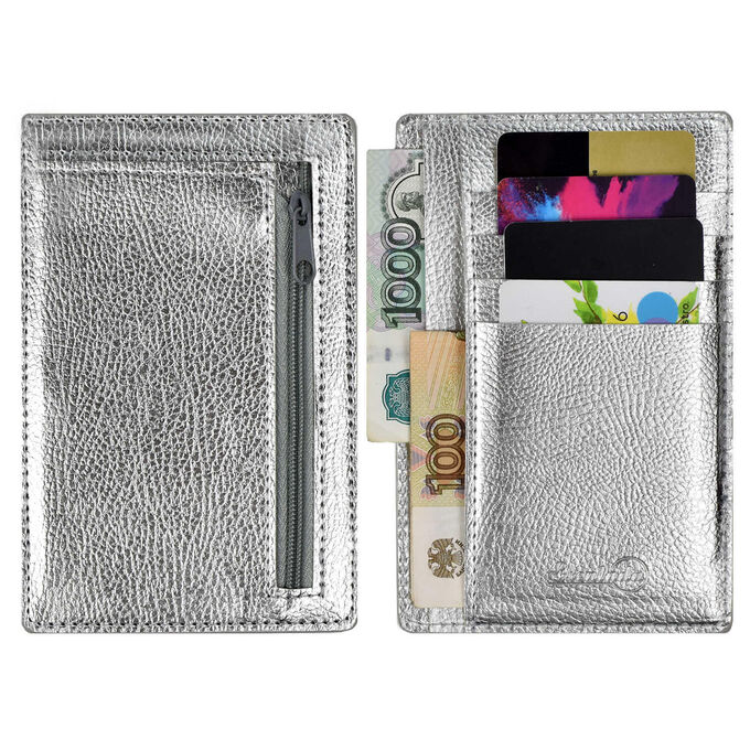 Escalada Чехол для пластиковых карт, 92х142 мм, арт. 48416/ 0 особенности: запаянный край, карман на молнии для мелочей, обстрочка по периметру, прорезные карманы для визиток и карт, прямые углы; индивидуальна