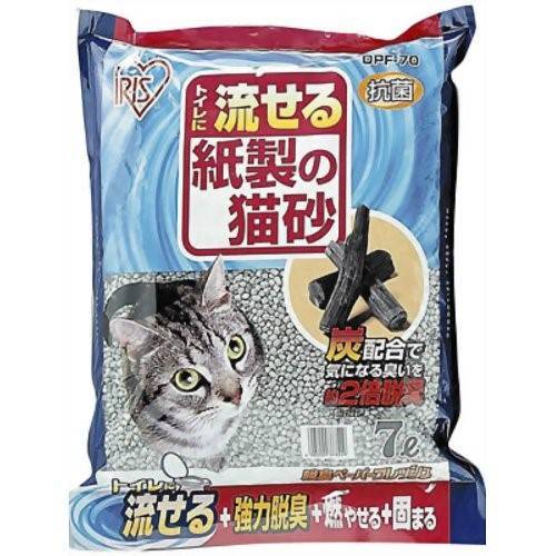 Бумажный наполнитель для кошачьего туалета IRIS с углем