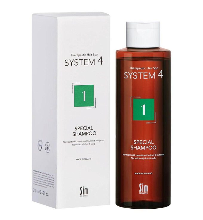 System 4 Special Shampoo Терапевтический шампунь №1 для нормальной и жирной кожи головы 250 мл