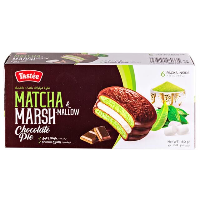 OREO Печенье TASTEE MATCHA MARSHMALLOW chocolate pie 150 г
