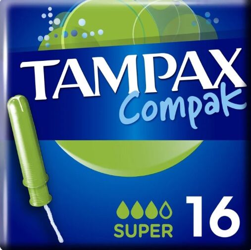 TAMPAX Compak Женские гигиенические тампоны с аппликатором Super 16шт