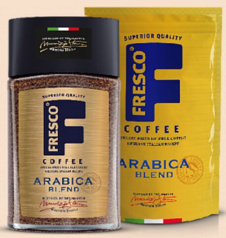 ПАКЕТ Кофе FRESCO Arabica Blend 190г.,раств. | Кофе FRESCO. Растворимый ...