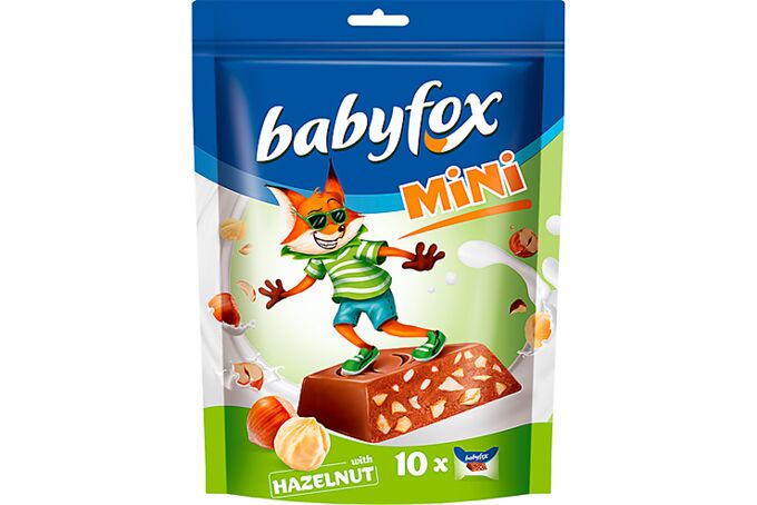 Яшкино «BabyFox», конфеты шоколадные mini с фундуком, 120 г