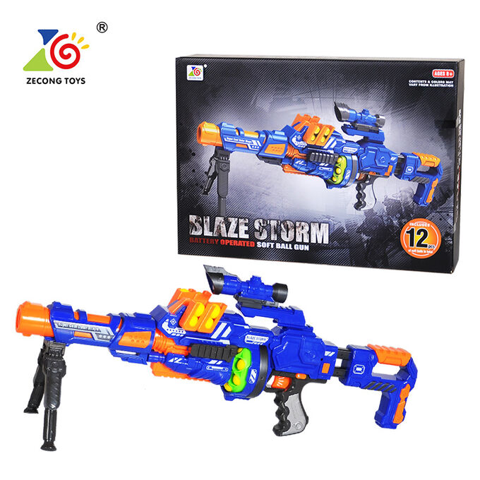 Zecong Toys Снайперская винтовка Blaze Storm ZC7090 с мягкими шариками 12 штук