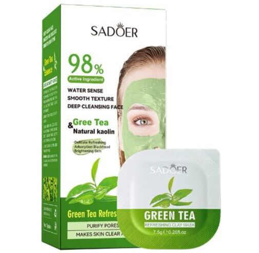 Увлажняющая грязевая маска для лица с экстрактом зеленого чая