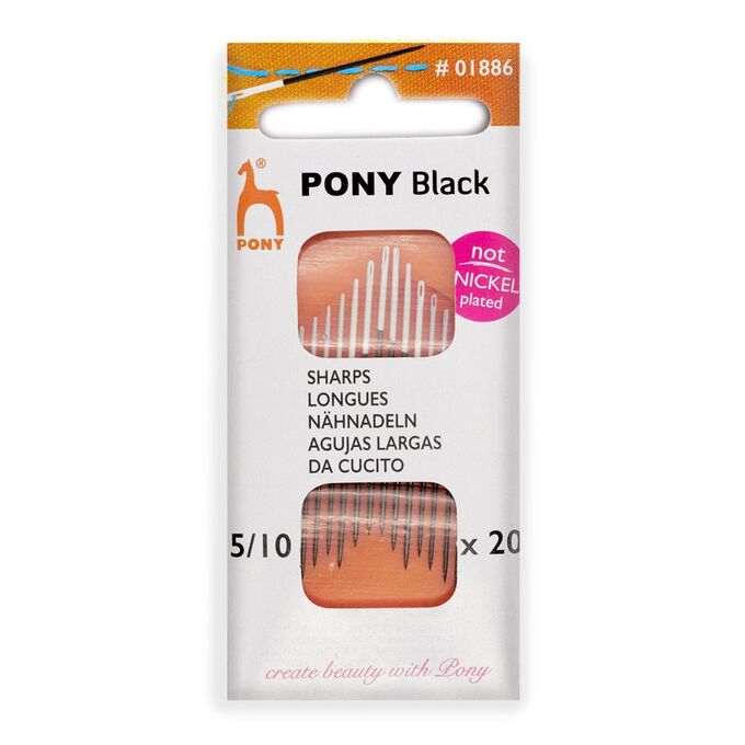 фирма ГАММА Иглы ручные для шитья BLACK PONY