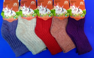 Весна носки детские кроличий пух+шерсть для девочек (6 шт, разные цвета)