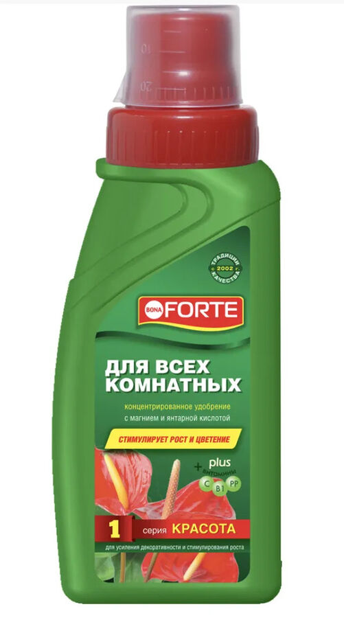 Удобрение минеральное BONA Forte Красота для всех комнатных растений 285мл