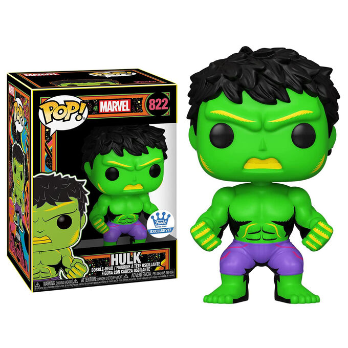 Фигурка Funko POP! Халк - Marvel HULK Black Light 822 AUTHENTIC Funko Shop Exclusive 55311