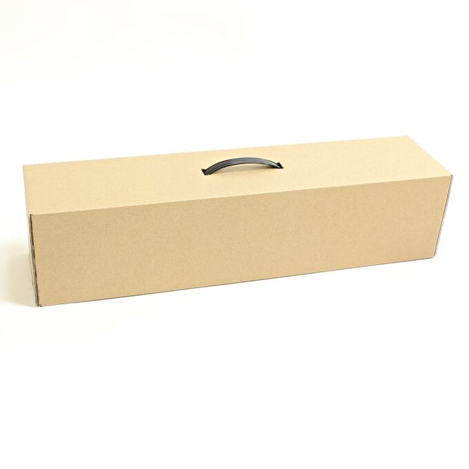 Приморская коробка Коробка-тубус (5шт) с зацепами и ручкой 135*135*570 мм, бурая