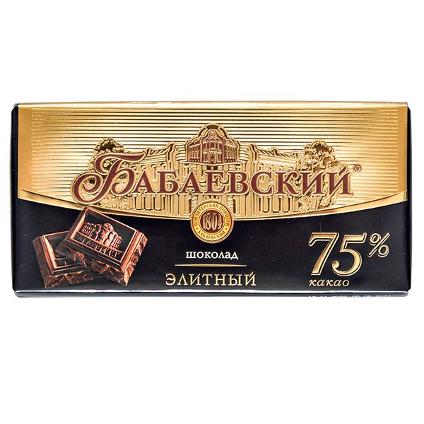 Шоколад Бабаевский 90% какао темный Горький