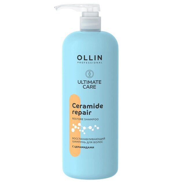 OLLIN Professional CARE ULTIMATE Восстанавливающий шампунь для волос с церамидами 1000 мл