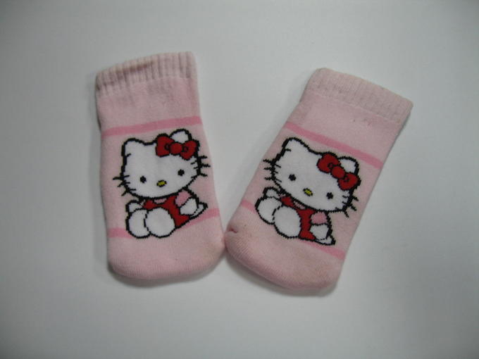 Носки для новорожденных махровые (без пятки) &quot;Китти&quot; розовые