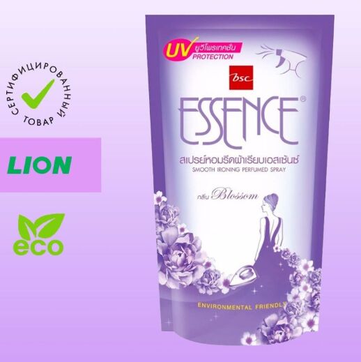 Lion Thailand LION &quot;Essence&quot; Средство для глажения и удаления запахов 500мл/600мл &quot;Blossom&quot; (мяг.уп.)
