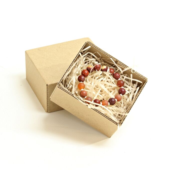 Приморская коробка Браслет из яшмы и сердолика
