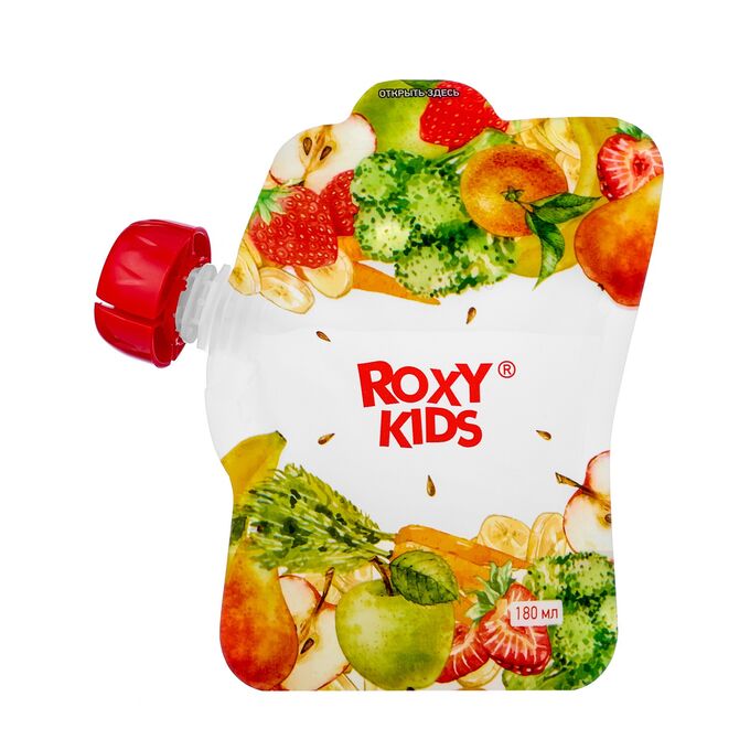 ROXY KIDS Пакеты для хранения фруктового пюре, 5 шт, с ложечкой