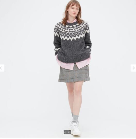 UNIQLO Мини-юбка из смесовой шерсти