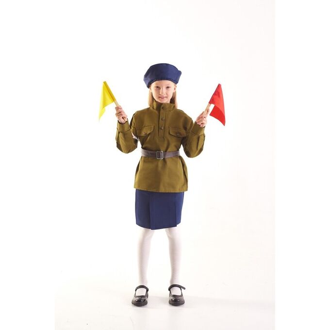 Страна карнавалия Военный костюм «Регулировщица», 8-10 лет, рост 140-152 см