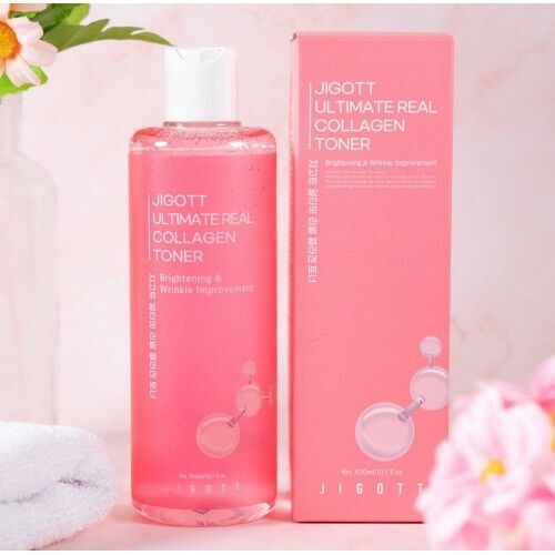 Антивозрастной тонер с коллагеном Jigott Ultimate Real Collagen Toner ...