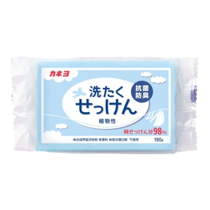 KANEYO Хозяйственное мыло Laundry Soap для стойких загрязнений с антибактериальным и дезодорирующим эффектом 190г /48