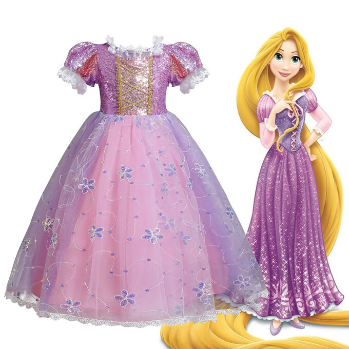 Платье принцессы, детское, цвет фиолетовый