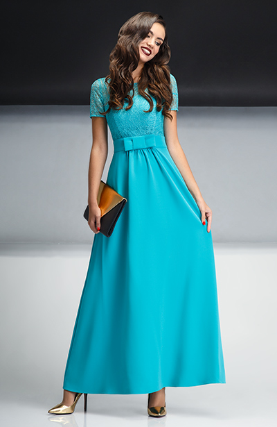 Красивое платье 46р (бирюзовый)