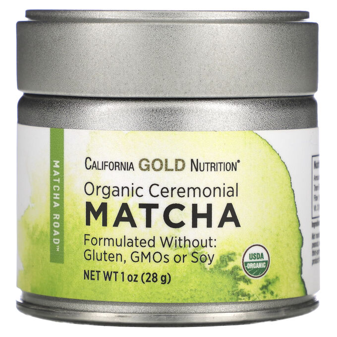 California Gold Nutrition, MATCHA ROAD, органический церемониальный чай матча, 28 г (1 унция)