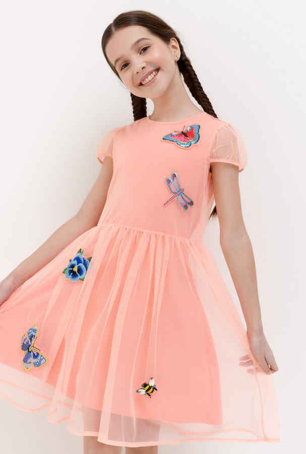 Нарядное платье для девочки цвет персик Acoola 146-158 рост во Владивостоке
