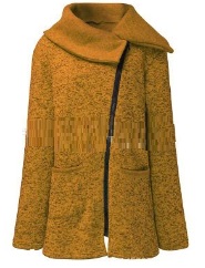 Пальто-косуха с широким отложным воротником Цвет: ЖЕЛТЫЙ