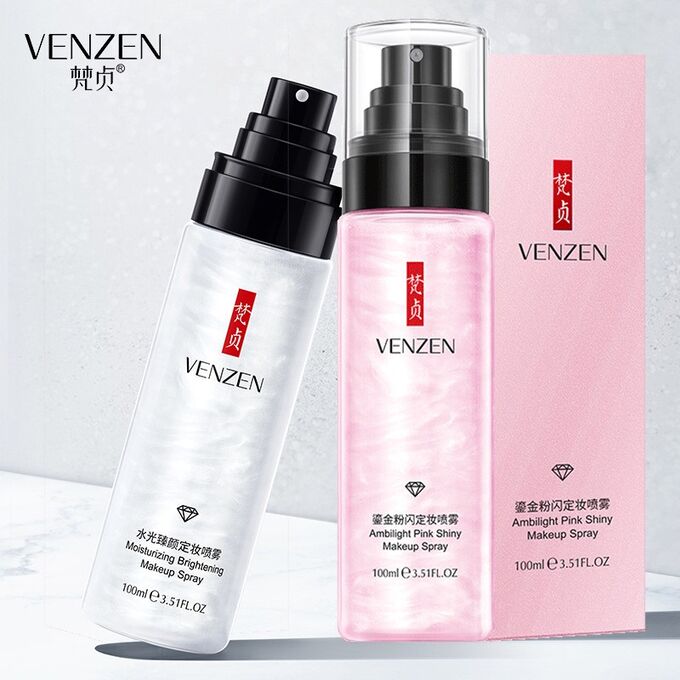 Косметика  Китай Спрей мерцающий для сияния кожи VENZEN (Veze), 100 мл. РОЗОВЫЙ