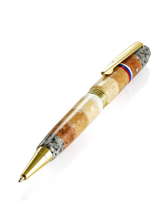amberholl Подарочная ручка из кориана с российским триколором